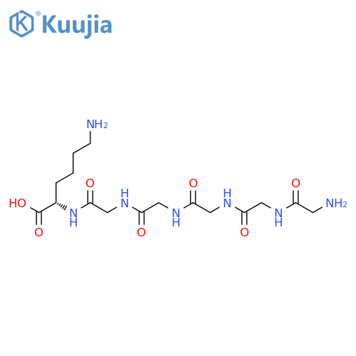 L-Lysine, N2-[N-[N-[N-(N-glycylglycyl)glycyl]glycyl]glycyl]- structure