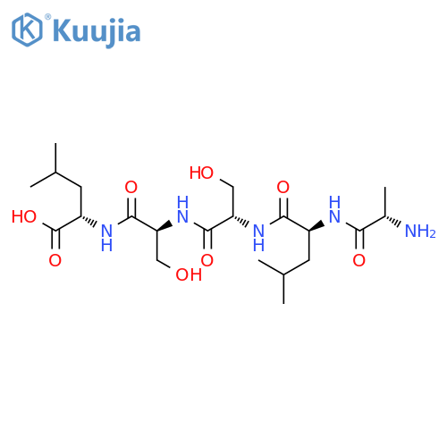 L-Leucine, N-[N-[N-(N-L-alanyl-L-leucyl)-L-seryl]-L-seryl]- structure