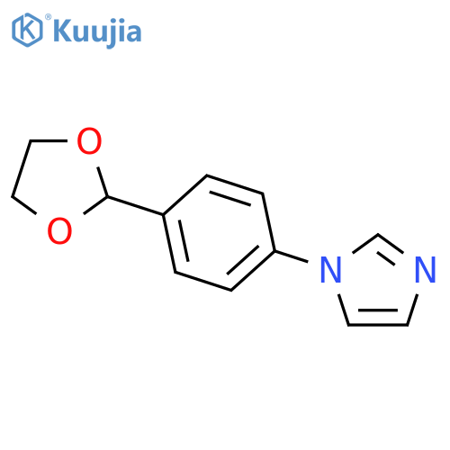2-((4-Imidazol-1-yl)phenyl)-1,3-dioxolan structure