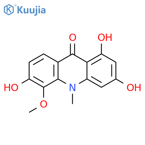 9(10H)-Acridinone,1,3,6-trihydroxy-5-methoxy-10-methyl- structure