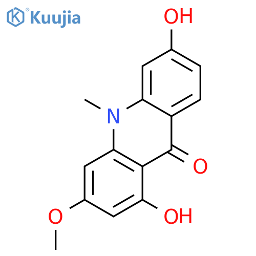 9(10H)-Acridinone,1,6-dihydroxy-3-methoxy-10-methyl- structure