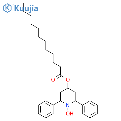 Dodecanoic acid, 1-hydroxy-2,6-diphenyl-4-piperidinyl ester structure