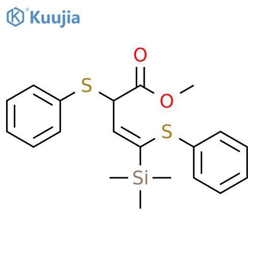 3-Butenoic acid, 2,4-bis(phenylthio)-4-(trimethylsilyl)-, methyl ester, (Z)- structure