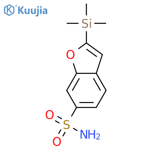 6-Benzofuransulfonamide, 2-(trimethylsilyl)- structure