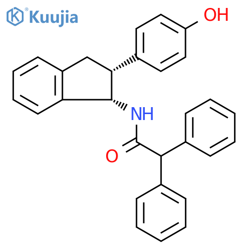 Benzeneacetamide, N-[2,3-dihydro-2-(4-hydroxyphenyl)-1H-inden-1-yl]-α-phenyl-, cis- structure