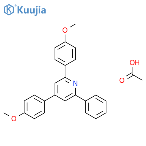 Pyridine, 2,4-bis(4-methoxyphenyl)-6-phenyl-, acetate structure