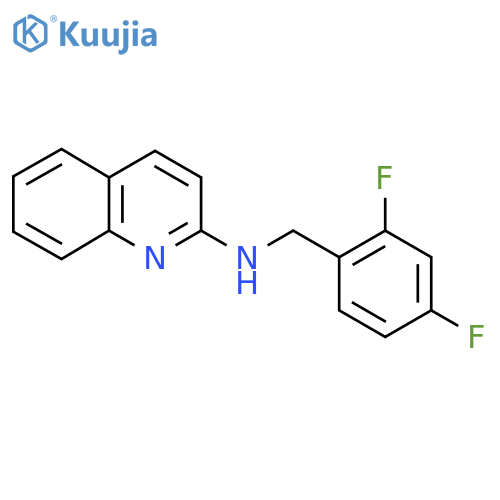 N-[(2,4-Difluorophenyl)methyl]quinolin-2-amine structure