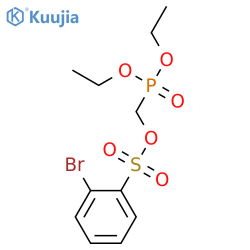 Benzenesulfonic acid, 2-bromo-, (diethoxyphosphinyl)methyl ester structure