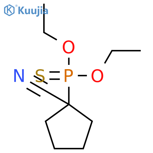 Phosphonothioic acid, (1-cyanocyclopentyl)-, O,O-diethyl ester structure