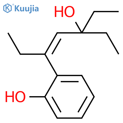 Phenol, 2-(1,3-diethyl-3-hydroxy-1-pentenyl)-, (Z)- (9CI) structure