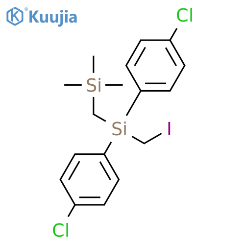 Silane, [[bis(4-chlorophenyl)(iodomethyl)silyl]methyl]trimethyl- structure