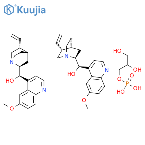 (8alpha,9R)-6-Methoxycinchonan-9-ol, compound with 2,3-dihydroxypropyl (dihydrogen phosphate) (2:1) structure