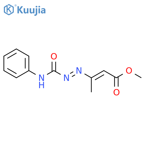 2-Butenoic acid, 3-[(1E)-2-[(phenylamino)carbonyl]diazenyl]-, methyl ester, (2E)- structure