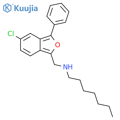2-Benzofuranmethanamine, 5-chloro-N-heptyl-3-phenyl- structure