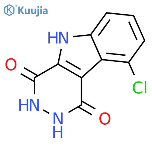 1H-Pyridazino[4,5-b]indole-1,4(5H)-dione, 9-chloro-2,3-dihydro- structure
