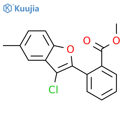 Benzoic acid, 2-(3-chloro-5-methyl-2-benzofuranyl)-, methyl ester structure