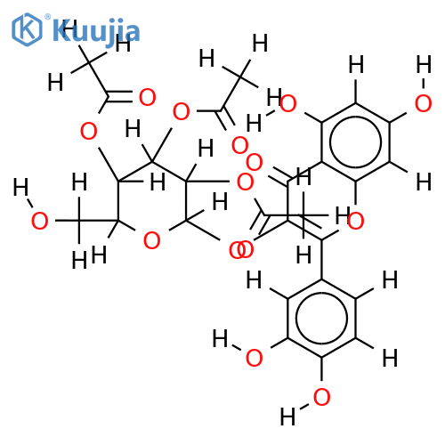 quercetin 3-O-beta-D-(2'',3'',4''-triacetylgalactopyranoside) structure