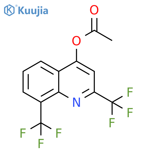 4-Quinolinol, 2,8-bis(trifluoromethyl)-, 4-acetate structure