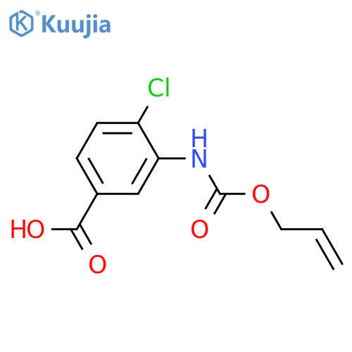 4-chloro-3-{(prop-2-en-1-yloxy)carbonylamino}benzoic acid structure
