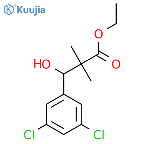Ethyl 3-(3,5-dichlorophenyl)-3-hydroxy-2,2-dimethylpropanoate structure