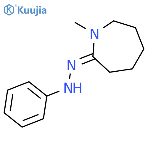 2H-Azepin-2-one, hexahydro-1-methyl-, phenylhydrazone structure