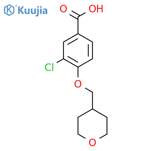 3-Chloro-4-[(oxan-4-yl)methoxy]benzoic acid structure