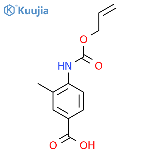 3-methyl-4-{(prop-2-en-1-yloxy)carbonylamino}benzoic acid structure