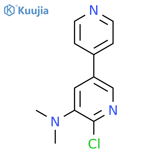 [3,4'-Bipyridin]-5-amine, 6-chloro-N,N-dimethyl- structure