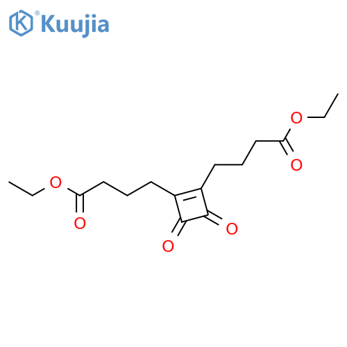 1-Cyclobutene-1,2-dibutanoic acid, 3,4-dioxo-, diethyl ester structure