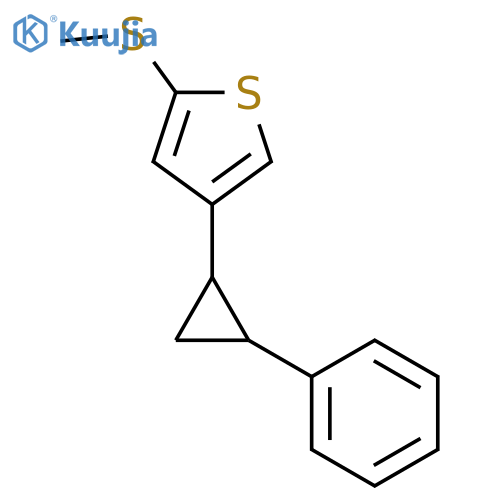Thiophene, 2-(methylthio)-4-(2-phenylcyclopropyl)- structure