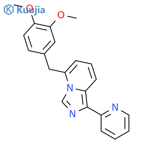 Imidazo[1,5-a]pyridine, 5-[(3,4-dimethoxyphenyl)methyl]-1-(2-pyridinyl)- structure