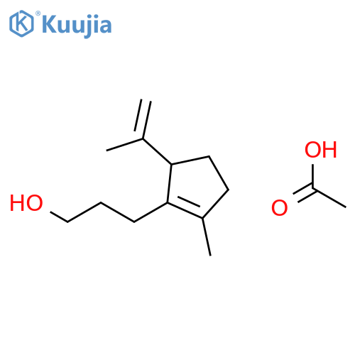 1-Cyclopentene-1-propanol, 2-methyl-5-(1-methylethenyl)-, acetate, (±)- structure