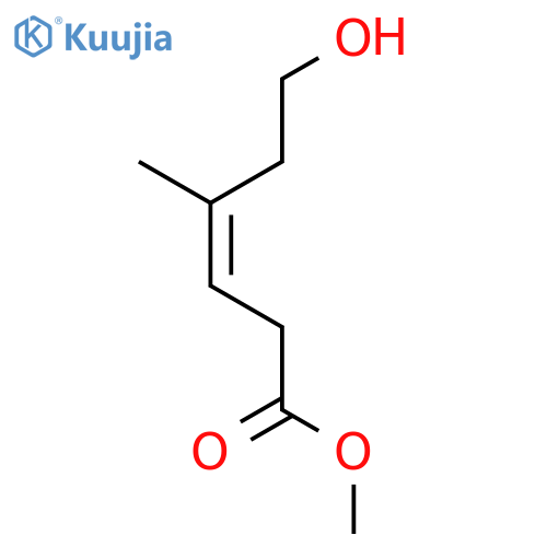 3-Hexenoic acid, 6-hydroxy-4-methyl-, methyl ester, (E)- structure