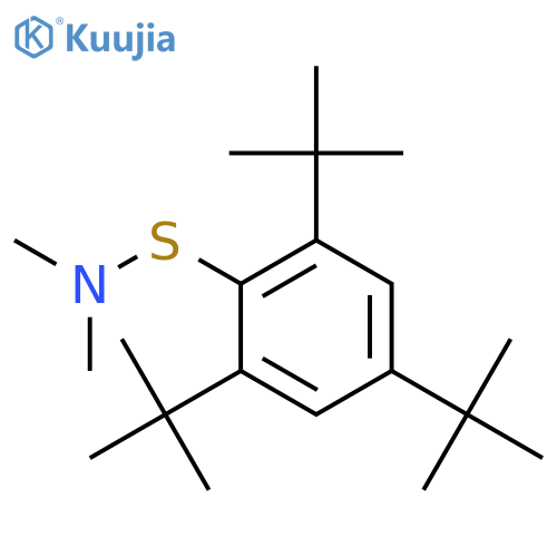 Benzenesulfenamide, 2,4,6-tris(1,1-dimethylethyl)-N,N-dimethyl- structure