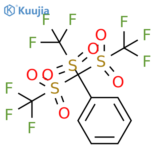 Benzene, [tris[(trifluoromethyl)sulfonyl]methyl]- structure