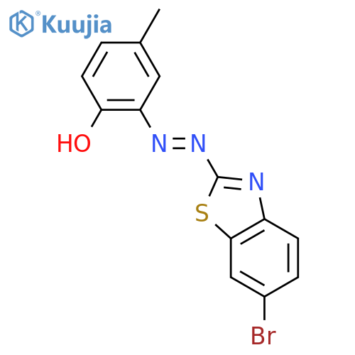 Phenol, 2-[(6-bromo-2-benzothiazolyl)azo]-4-methyl- structure