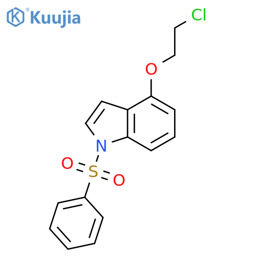 1H-Indole, 4-(2-chloroethoxy)-1-(phenylsulfonyl)- structure