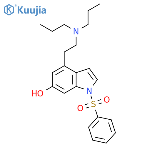 1H-Indol-6-ol, 4-[2-(dipropylamino)ethyl]-1-(phenylsulfonyl)- structure