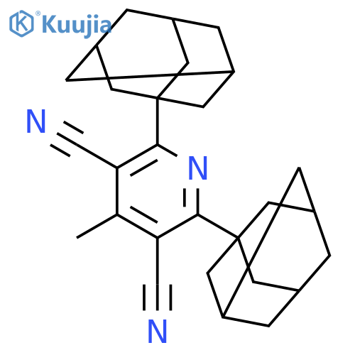 3,5-Pyridinedicarbonitrile, 4-methyl-2,6-bis(tricyclo[3.3.1.13,7]dec-1-yl)- structure