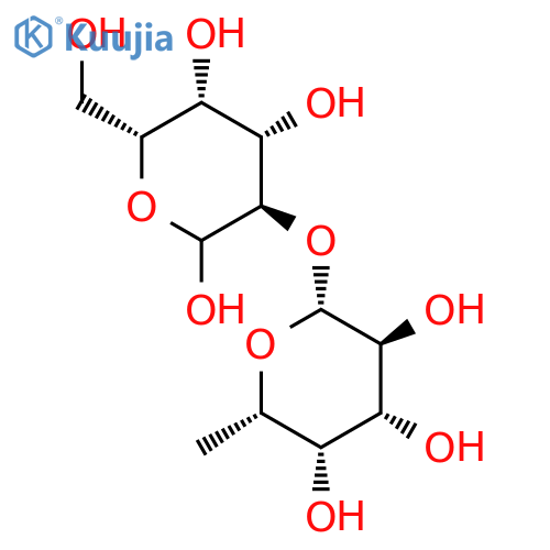 a-D-Galactopyranose, 2-O-(6-deoxy-a-L-galactopyranosyl)- structure