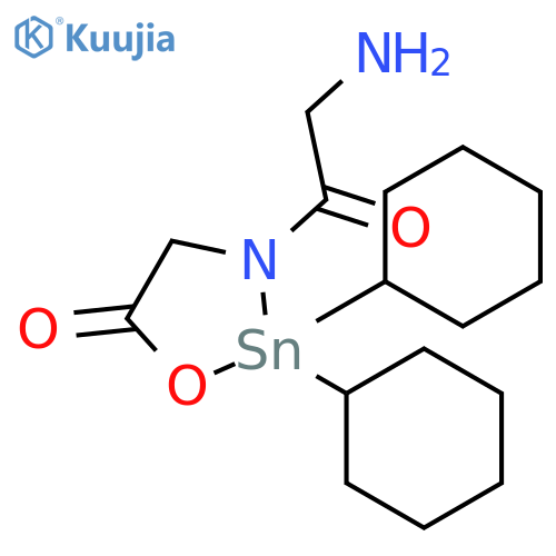 1,3,2-Oxazastannolidin-5-one, 3-(aminoacetyl)-2,2-dicyclohexyl- structure
