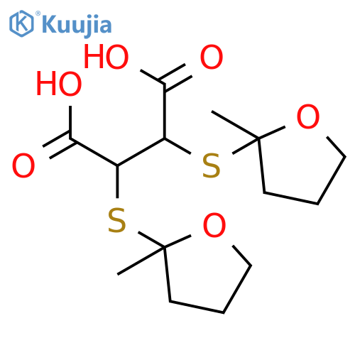 Butanedioic acid, 2,3-bis[(tetrahydro-2-methyl-2-furanyl)thio]- structure