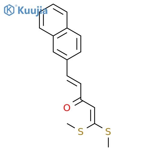 1,4-Pentadien-3-one, 1,1-bis(methylthio)-5-(2-naphthalenyl)-, (E)- structure