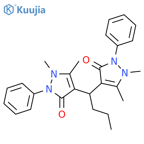 3H-Pyrazol-3-one, 4,4'-butylidenebis[1,2-dihydro-1,5-dimethyl-2-phenyl- structure