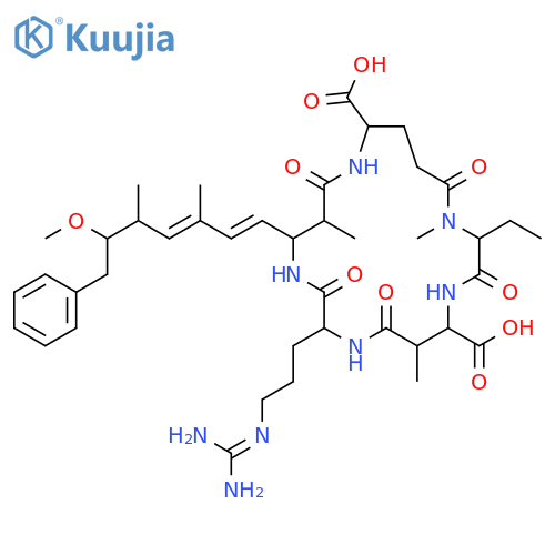 Cyclo[N-methyl-D-2-aminobutanoyl-erythro-3-methyl-D-b-aspartyl-L-arginyl-(2S,3S,4E,6E,8S,9S)-4,5,6,7-tetradehydro-9-methoxy-2,6,8-trimethyl-10-phenyl-3-aminodecanoyl-D-g-glutamyl] (9CI) structure