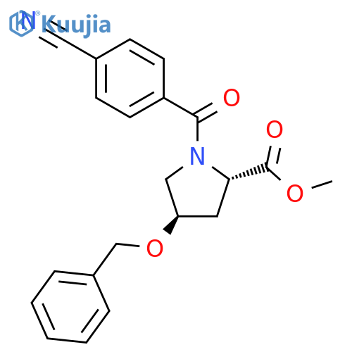 L-Proline, 1-(4-cyanobenzoyl)-4-(phenylmethoxy)-, methyl ester, trans- structure