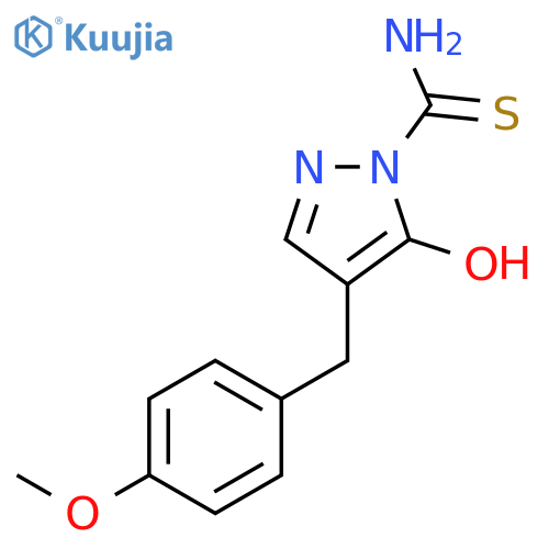 1H-Pyrazole-1-carbothioamide, 5-hydroxy-4-[(4-methoxyphenyl)methyl]- structure