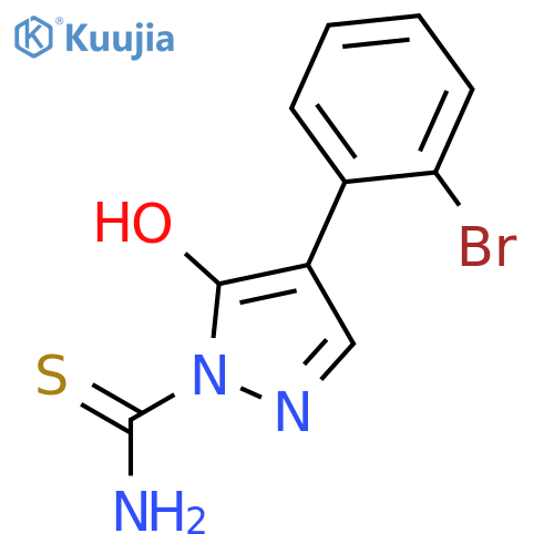 1H-Pyrazole-1-carbothioamide, 4-(2-bromophenyl)-5-hydroxy- structure