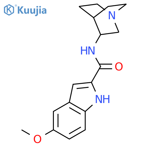 1H-Indole-2-carboxamide, N-1-azabicyclo[2.2.2]oct-3-yl-5-methoxy- structure