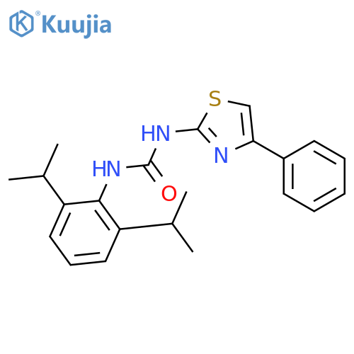 Urea, N-[2,6-bis(1-methylethyl)phenyl]-N'-(4-phenyl-2-thiazolyl)- structure